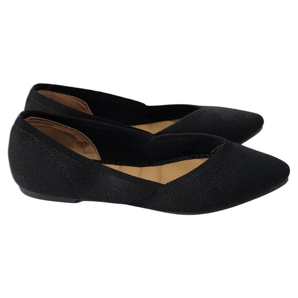 Katie & Kelly Jayde Pointed Toe Black Flats Size 6M Very Comfy - Picture 3 of 7
